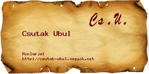 Csutak Ubul névjegykártya